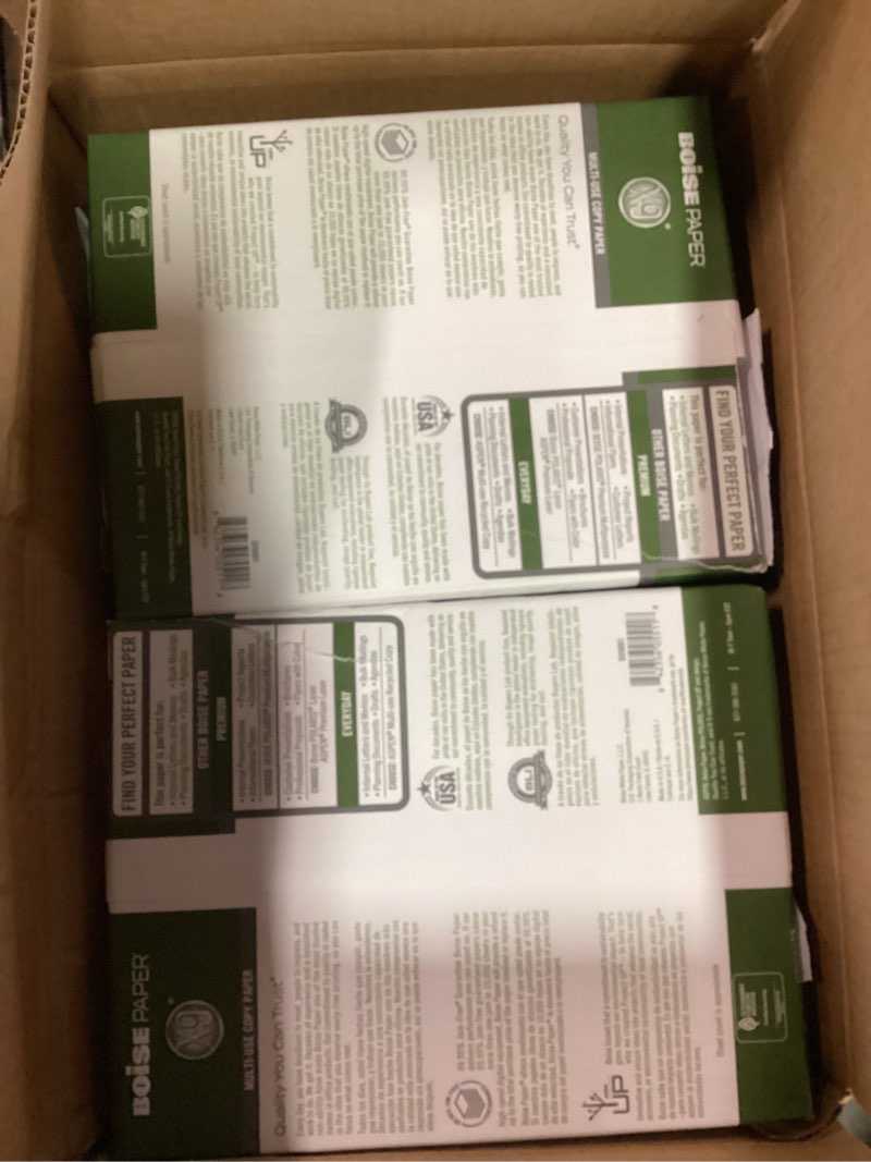 Condition photo showing New/Like New for BOISE X-9 Multi-Use Copy Paper  8.5  x 11  Letter  92 Bright White  20 lb.  10 Ream Carton (5 000 Sheets)