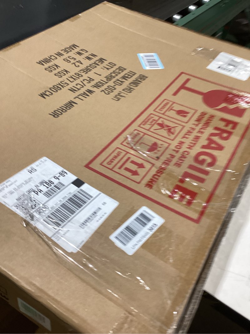 Condition photo showing As Is for Gold Traditional Vintage Ornate Baroque Mirror,Gold Brass Mirror for Wall,Victorian Antique Bronze Mirrors Arched for Bathroom/Living Room/Hallway/Fireplace 19"X27" Retro Gold 27"L x 19"W