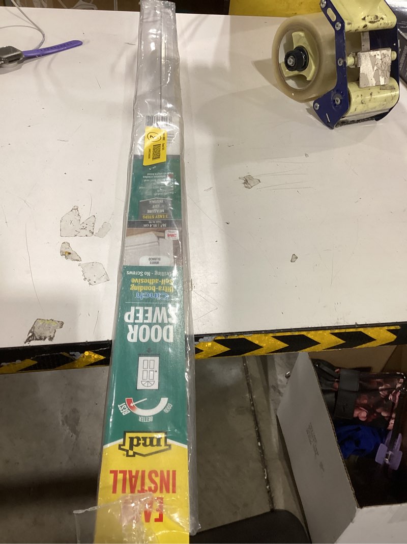 Condition photo showing Good Condition for m-d building products cinch white aluminum/vinyl weatherstrip for doors  doors 36 in. l x 1/4 in.