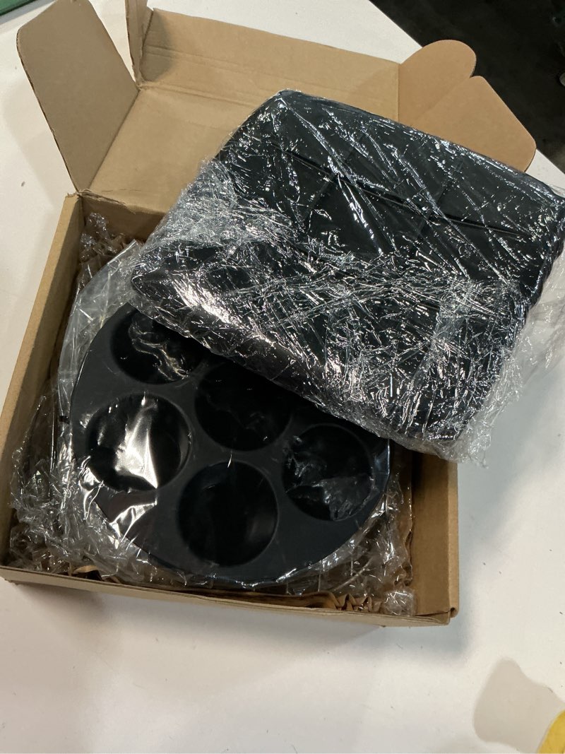 Condition photo showing Good Condition for air fryer accessories for ninja crispi pro 6-in-1 glass airfryer as101cy | as101dg | as101lg, 6 piece ninja crispi pro accessories silicone liners, paper liners, grill, pizza pan, 7-hole muffin pan