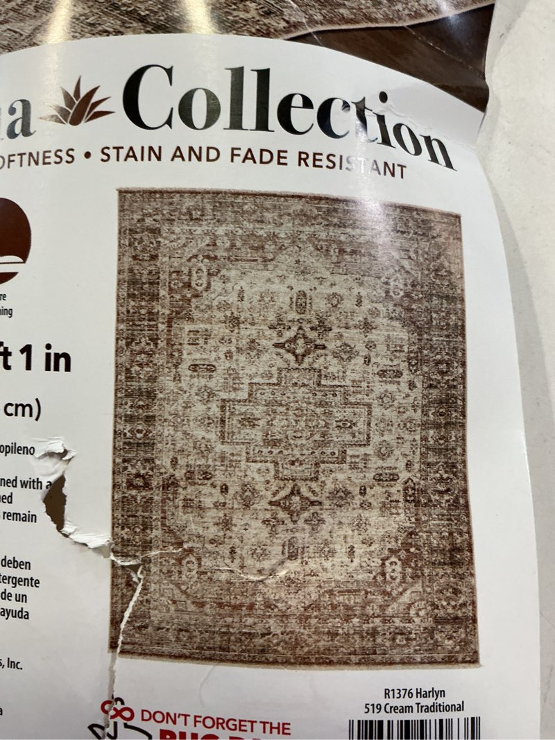 Condition photo showing As Is for (similar to stock photo) mohawk home woven sedona area rug collection 7ft 10inch x10ft 1inch