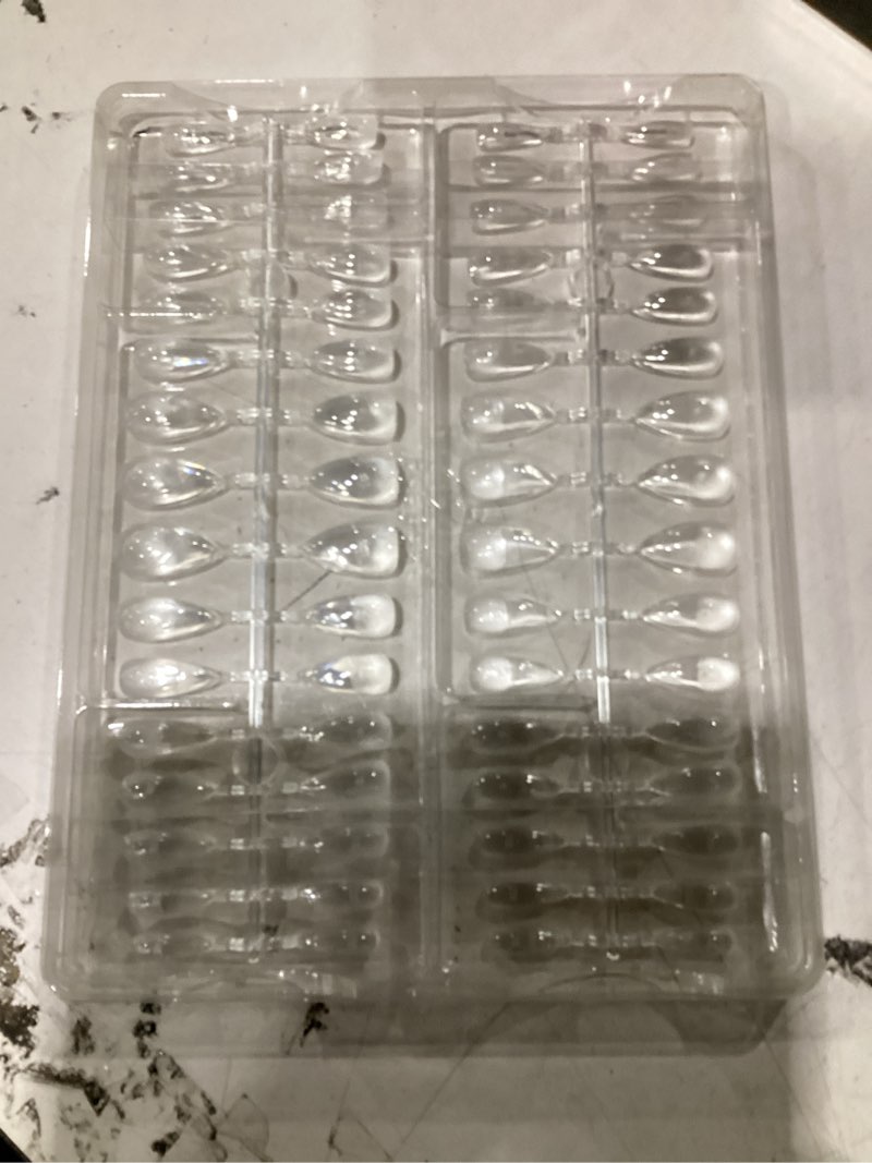 Condition photo showing Good Condition for beetles tipex instant apex nail tips, medium stiletto, 16 sizes 00–14, 192pcs, no builder gel required, thicker strong acrylic tips for diy salon-look extensions 0b-stiletto medium 192pcs (tipex nail tips)
