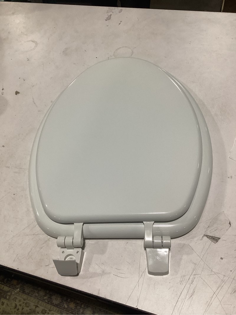 Condition photo showing Good Condition for Bemis 1400TTA Economy Durable Wood Toilet Seat, Made in USA, Elongated, White