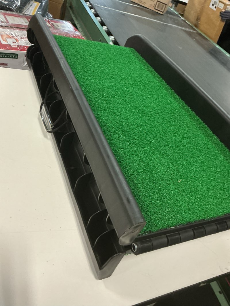 Condition photo showing As Is for PawStep 51114 Pet Ramp with Poly Grass - Folding, Portable Dog Ramp for Cars, SUV & Trucks - Non-Slip Surface - Lightweight & Durable - Supports Large Dogs up to 200 lbs