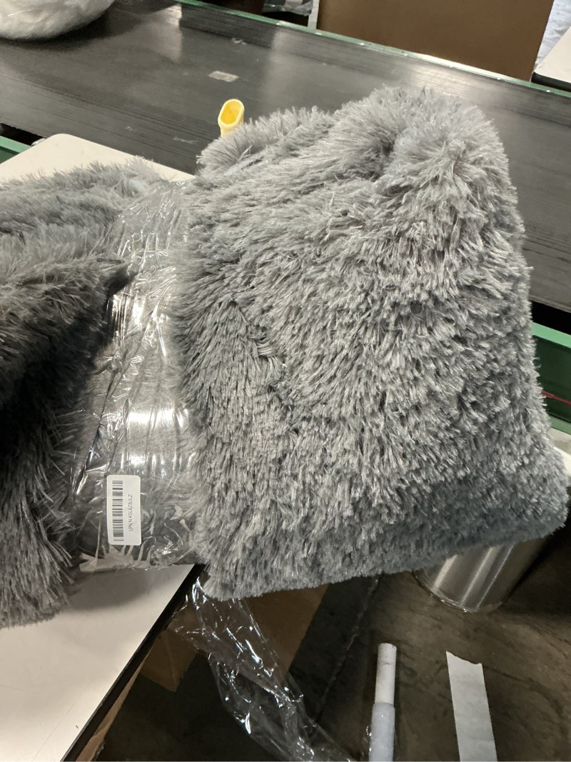 Condition photo showing Good Condition for Shag Rugs 8x10 Living Room: Shag Area Rug for Bedroom - Gray Large Fluffy Soft Carpet (Grey, 8x10 Feet)… Grey 8' x 10' (Rectangular)