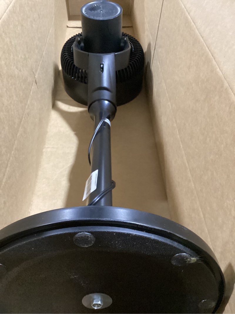 Condition photo showing As Is for Dreo Fan for Bedroom, 90ft Airflow, 20dB Quiet Fan, 90° Oscillating Standing Fan, DC Motor, 8+H Speeds, 3 Modes, 38-42'' Adjustable Height, 8H Timer, Air Circulator for Room, 105° Manual Vertical Black