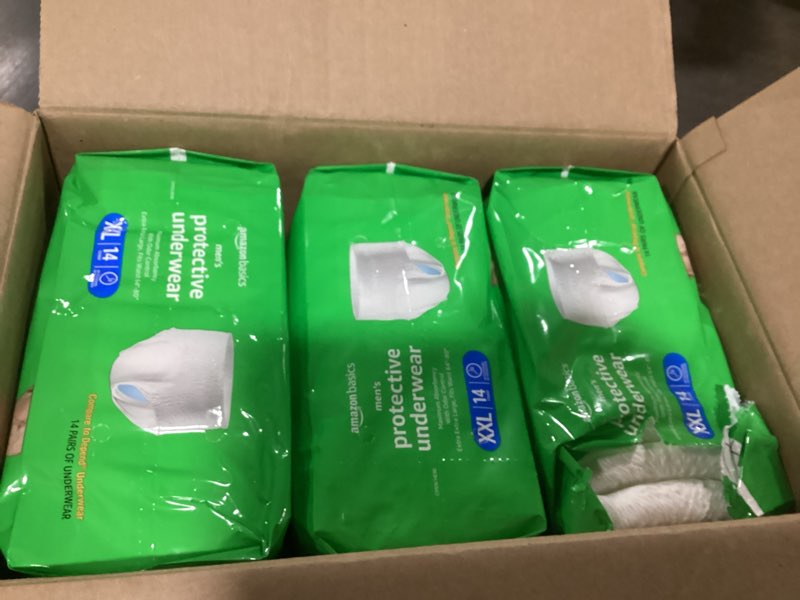 Condition photo showing Good Condition for Amazon Basics Incontinence Underwear for Men, Maximum Absorbency, X-Large, 48 Count (3 Packs of 16) X-Large 48
