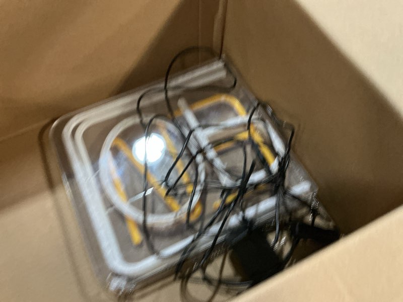 Condition photo showing As Is for Open Signs for Business Ultra Bright LED Neon Open Signs 22 Inch Plug In Electric Light Up Open Sign with ON/OFF Switch for Business Storefront Window Glass Door Shop Florists Bar Salon Cafes Pubs White/Yellow 22 Inch