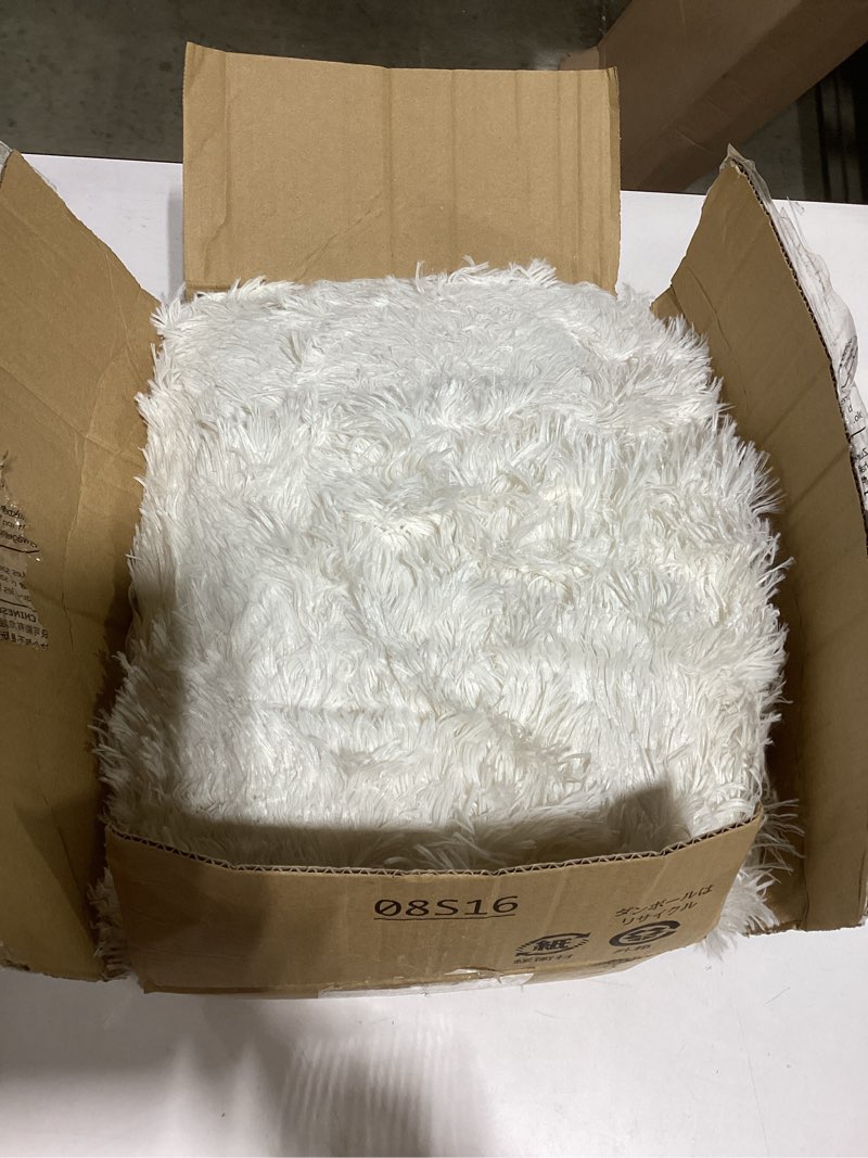 Condition photo showing As Is for bedsure gentlesoft fluffy cream blankets queen size for bed, thick sherpa faux fur fleece fuzzy plush winter warm heavy soft full queen blankets, bedroom decor cream gifts cozy gifts for women, 90x90 02- cream queen (90" x 90")