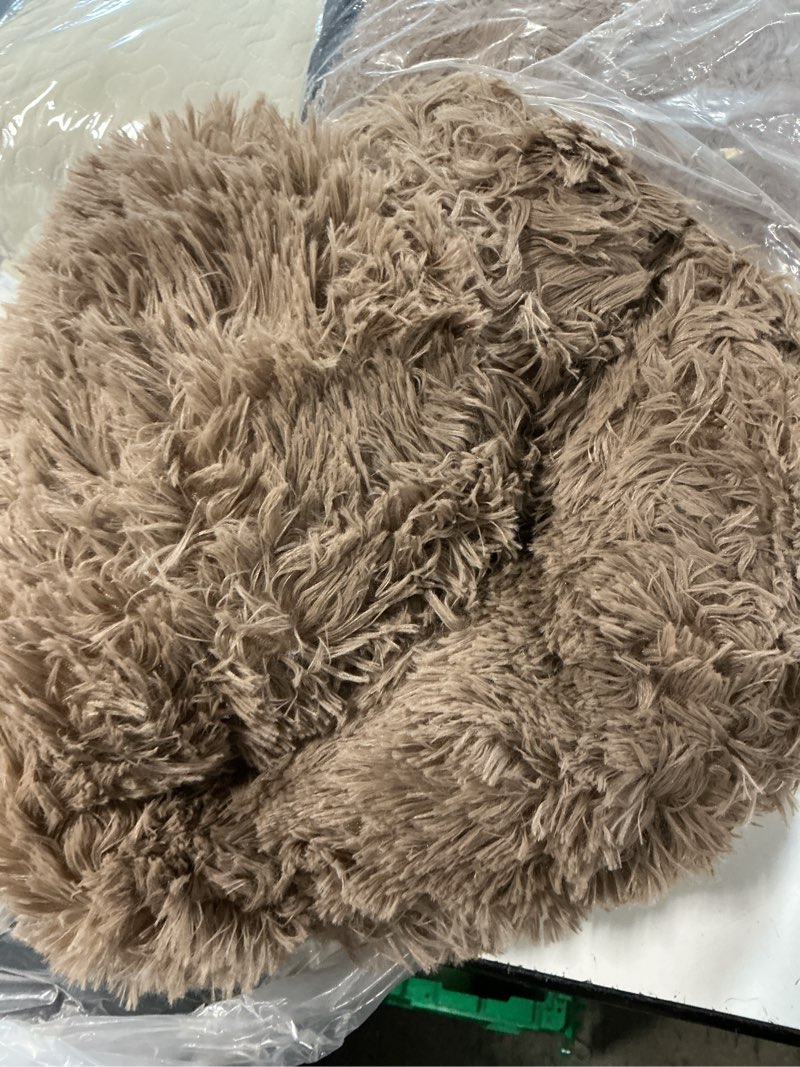 Condition photo showing Good Condition for donut dog bed - premium comfort for anxiety relief - fluffy & calming design with ultra-plush support | cozy round dog bed with super soft circle style (camel, medium) medium (30"l x 30"w x 9"th) camel