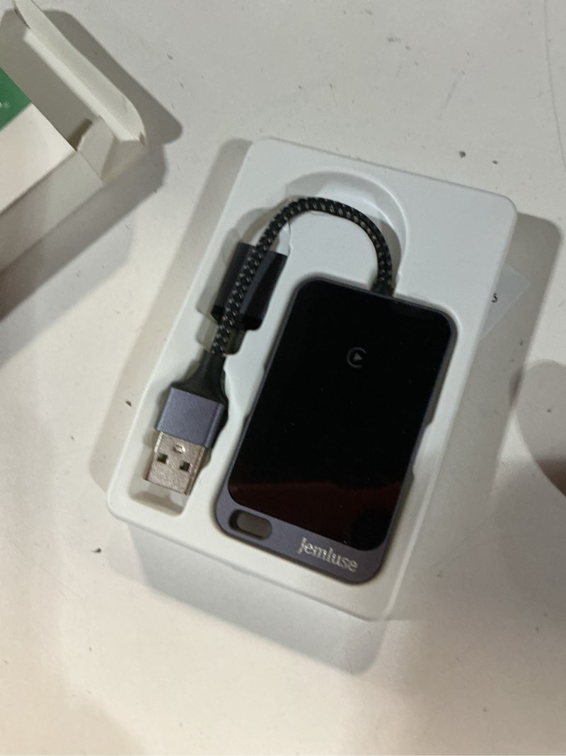 Condition photo showing Good Condition for jemluse wireless carplay adapter for apple iphone - multi-user seamless connection for convert wired to wireless car play adapter - no latency from ios 10+ to screen w/usb c (gray)