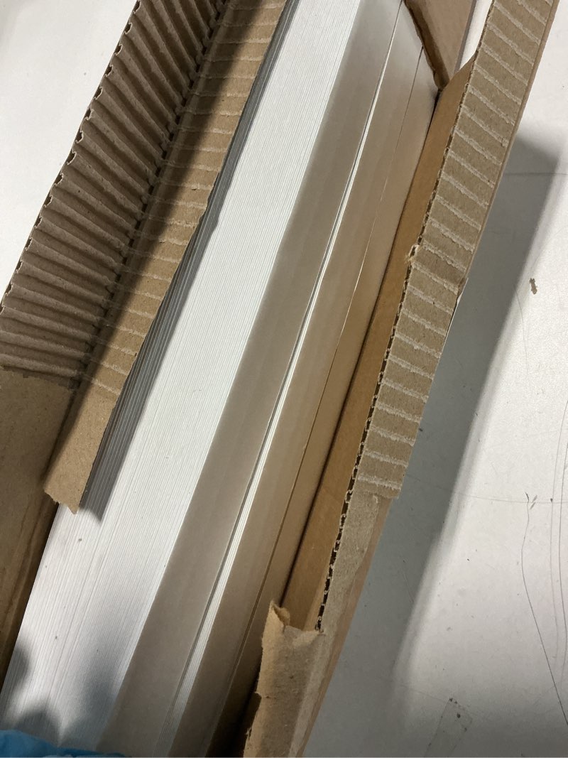 Condition photo showing Good Condition for Changshade 6-Pack Pleated Paper Temporary Shades Cordless Light Filtering Cut to Size Temporary Paper Blinds for Indoor Windows of Office, Bedroom, Bathroom, Living Room, 36" W x 72" H, White White 36" x 72"-6PC