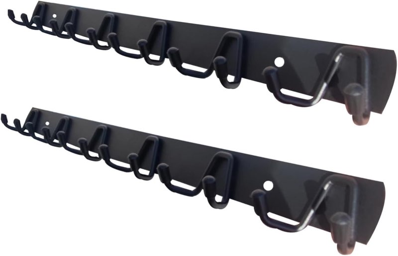 wall mounted coat rack heavy duty stainless steel rack w/ 6 tri hook for hanging