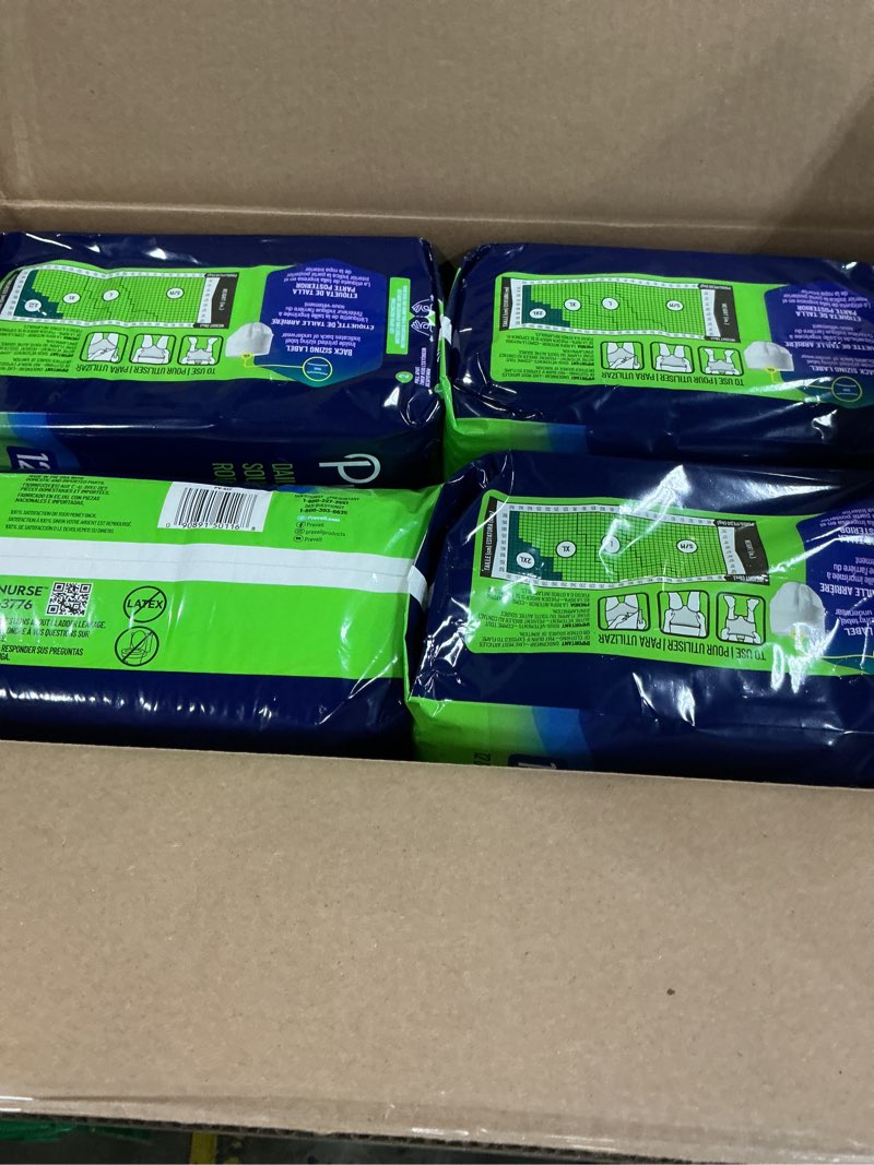 Condition photo showing New/Like New for prevail daily protective underwear - unisex adult incontinence underwear - disposable adult diaper for men & women - maximum absorbency - xx-large - 12 count (pack of 4) xx-large , 12 count (pack of 4)