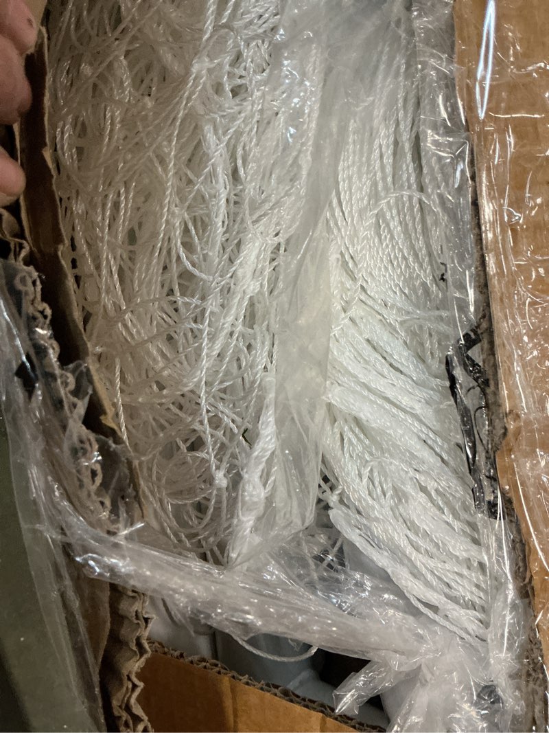 Condition photo showing Good Condition for Soccer Goals for Backyard Soccer Goal 12x6 Big 10x6.5 8x6 6x4FT Soccer Goals for Youth Adults and Kids Large Metal 2" Goal Post with Agility Ladder and Target Net Soccer Cones Practice Equipment 8×6 FT