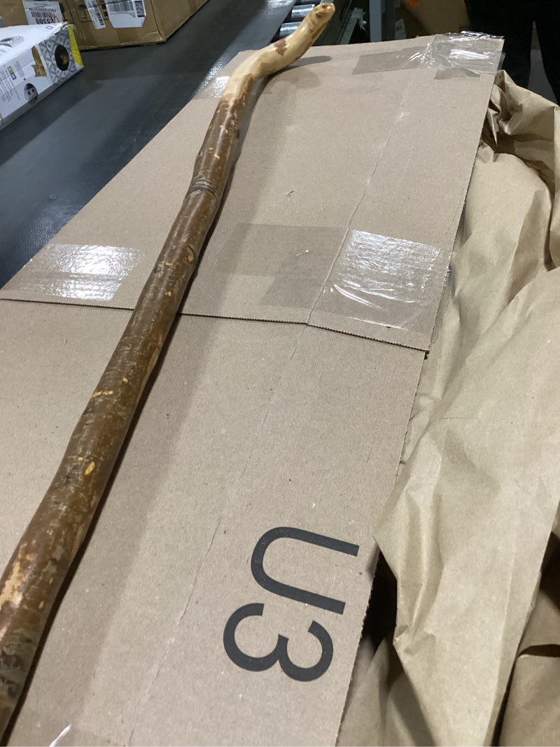 Condition photo showing As Is for Brazos Wooden Walking Canes for Men and Women, Stable Walking Sticks for Seniors, Made in The USA Knob Root Hardwood 2 37 Inch