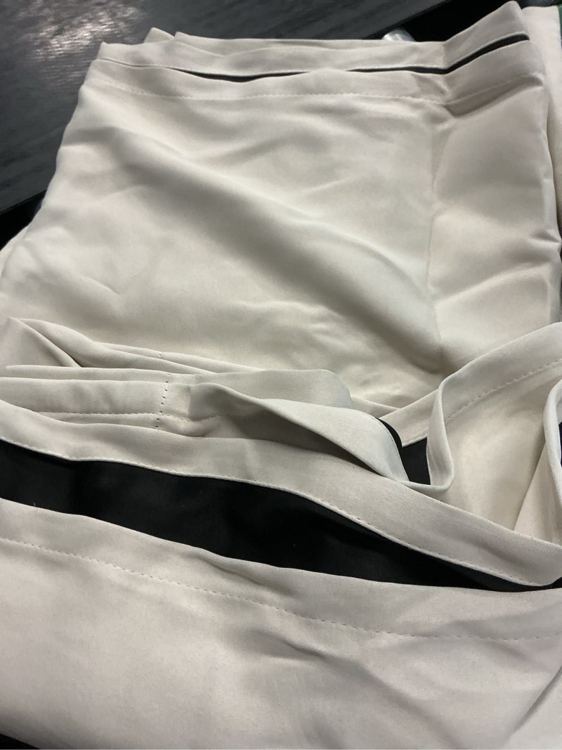 Condition photo showing Good Condition for simplehome 100% blackout curtains for bedroom,thermal insulated grommet window drapes room darkening cream curtains for living room with black back,52 x 84 inch,2 panels 52"w x 84"l (pack of 2) cream