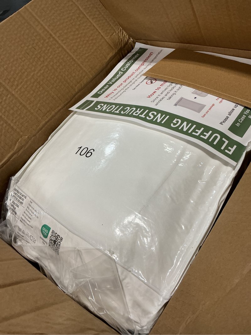 Condition photo showing New/Like New for mattress topper queen for back pain, extra thick mattress pad cover, plush pillow top, deep elastic pocket, white