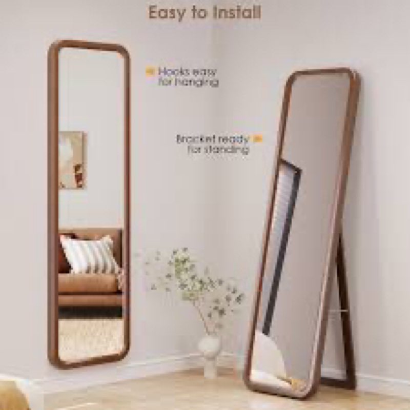 Donella Solid Wood Rectangle Mirror 