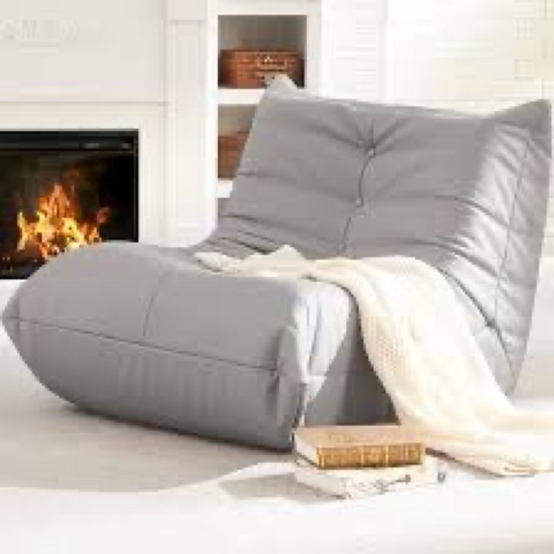 Hobestluk Giant Bean Bag Chair Lazy Floor Sofa, Memory Foam Fireside Sofa for Adults, Big Beanbag Fa