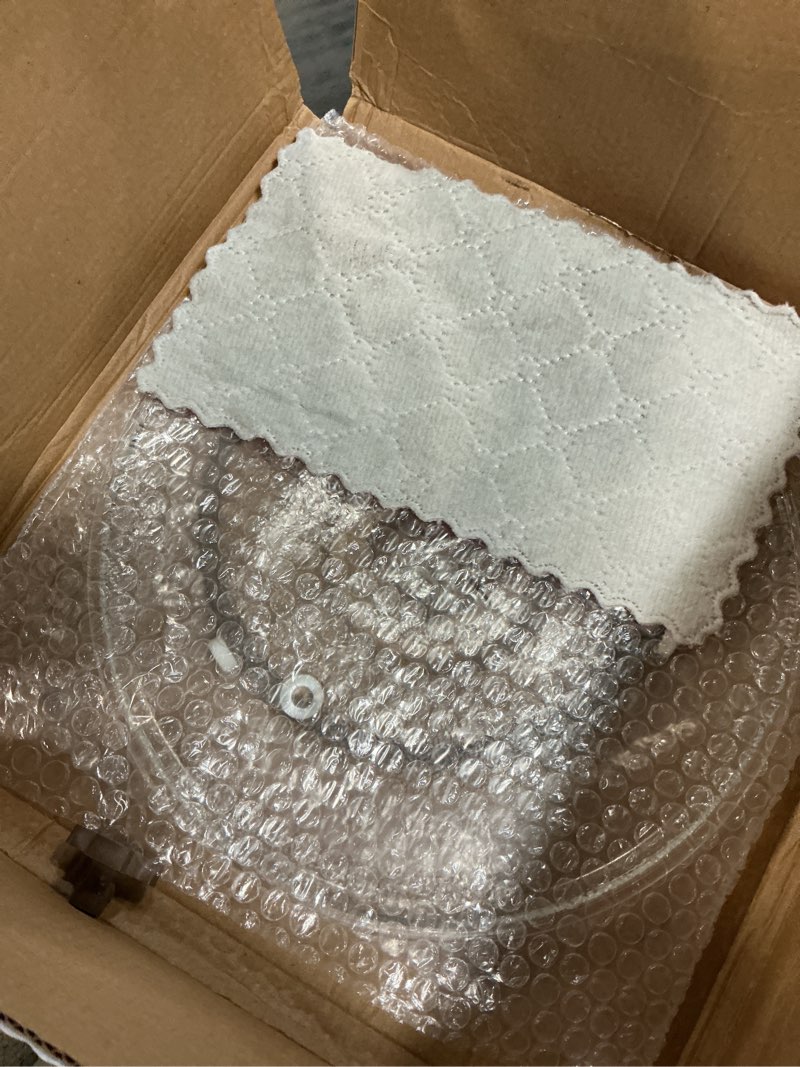 Condition photo showing Good Condition for 10.6" glass microwave plate replacement for wb48x21336 microwave turntable tray oven rotating dish tray with y shaped design for better reheating and even heat distribution