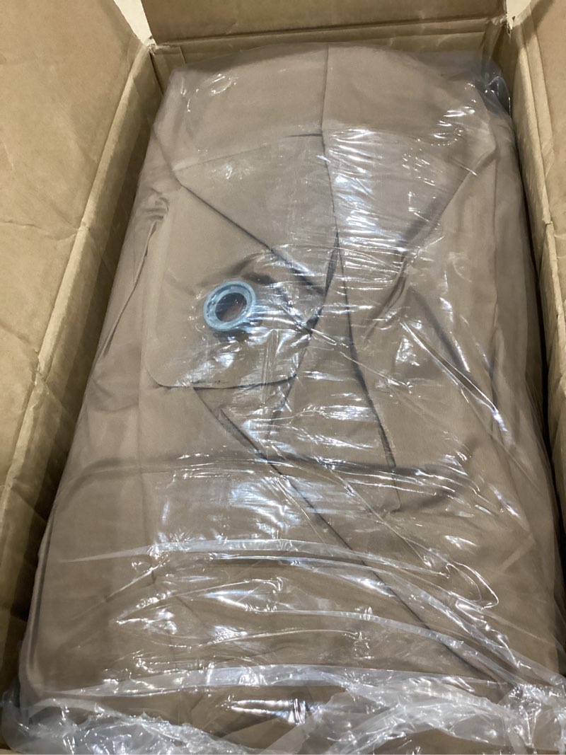 Condition photo showing As Is for lost horizon air & foam camping mattress, self-inflating sleeping pad, 4.5" thick, with pump sack, twin brown twin mattress only