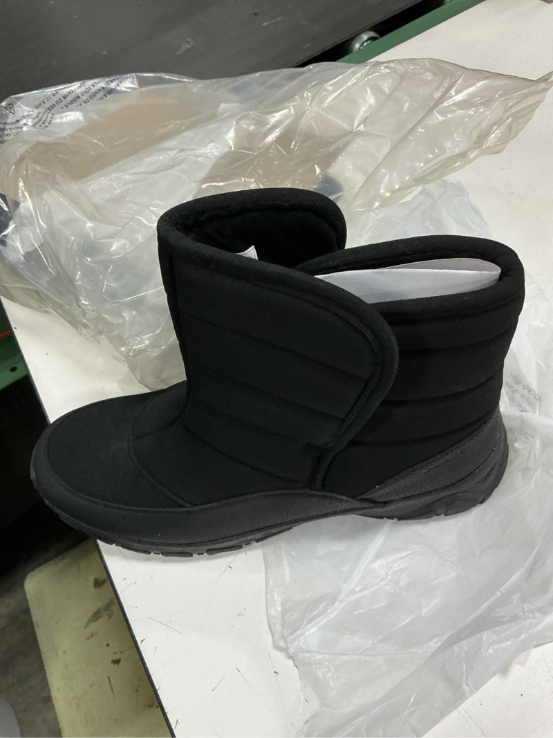Condition photo showing New/Like New for lands' end expedition insulated winter boots for men, lace up or slip on waterproof mens snow boots, medium or wide width men's shoes size 8 to 13, black, brown, green or grey 10.5 black