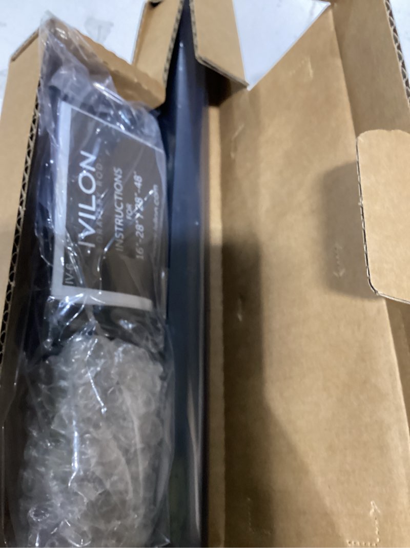 Condition photo showing New/Like New for Ivilon Drapery Window Curtain Rod - End Cap Style Design 1 Inch Pole. 28 to 48 Inch Color Black