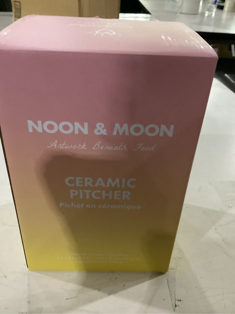 Condition photo showing Good Condition for noon & moon ceramic pitcher