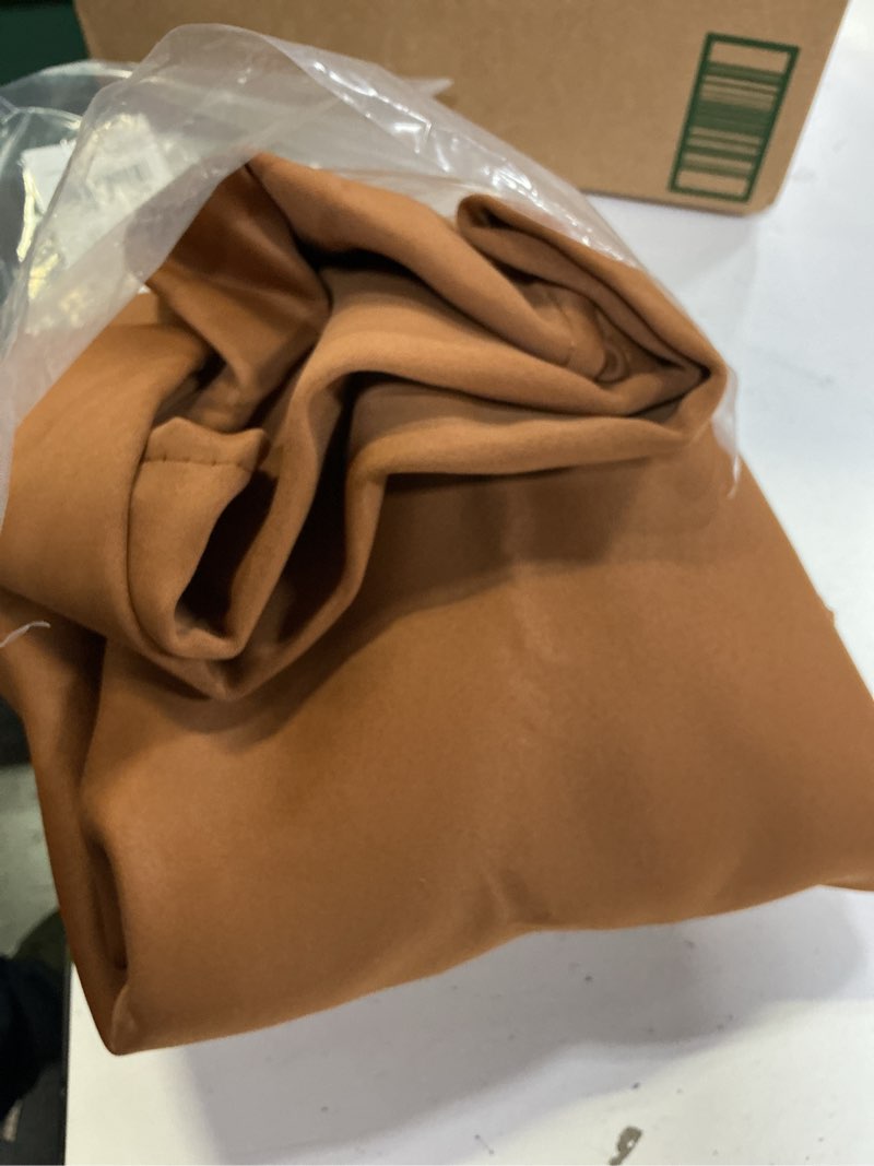 Condition photo showing Good Condition for NICETOWN Gold Brown Blackout Curtains Panels for Window, Thermal Insulated Rod Pocket Blackout Drapes/Draperies for Living Room (2 Panels, W42 x L63 inches) Gold Brown 42"W x 63"L (Pack of 2)