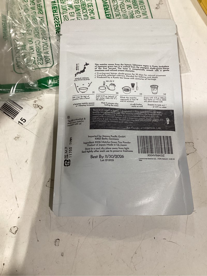 Condition photo showing New/Like New for similiar productmicro ingredients organic matcha green tea powder, first harvest, culinary grade from japan, 100% pure & unflavored, great for tea, latte, & smoothies, non-gmo, no sugar, eco-friendly packaging, 1 lb 16 ounce (pack of 1)