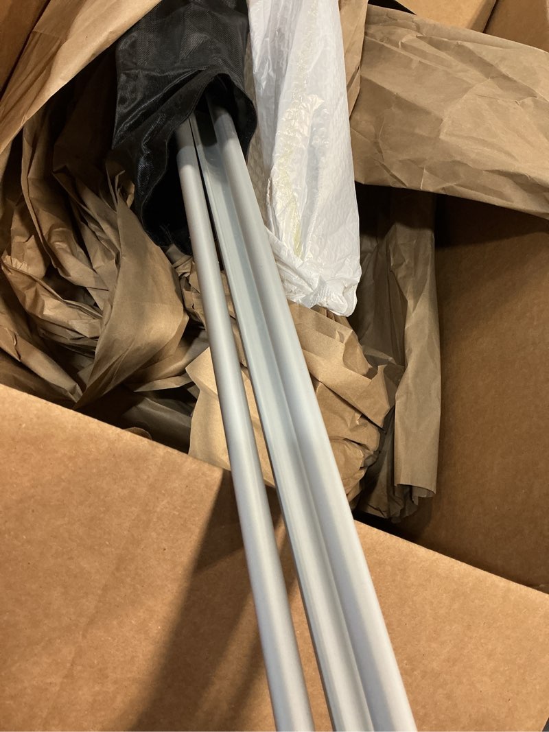 Condition photo showing As Is for yose x frame banner stand fits any banner adjustable size 23"x63" to 32"x78" with portable retractable carrying bag, customize stand for trade show exhibition market 1pack