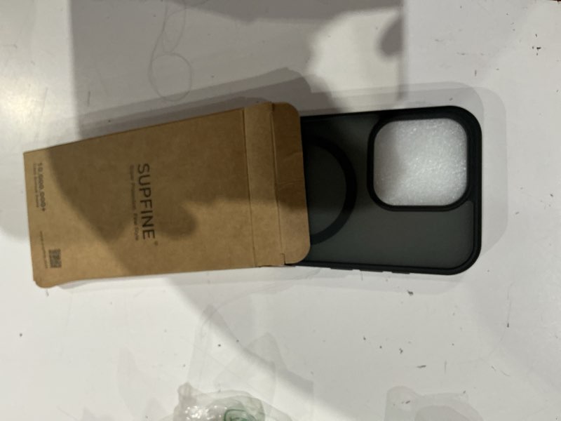 Condition photo showing Good Condition for supfine magnetic for iphone 15 pro case (compatible with magsafe) (military grade drop protection) translucent matte shockproof phone cover, black black for iphone 15 pro
