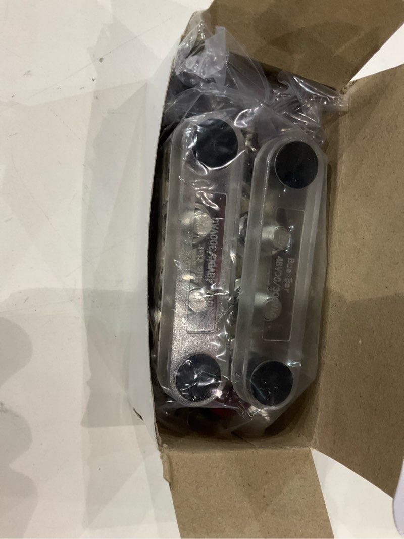 Condition photo showing New/Like New for DAIERTEK Bus Bar 12V 150A Mini Power Distribution Block Max 48V DC/300V AC with Cover 4 x 5/16" Posts for Marine Automotive Solar Systems -Negative+Positive BB100-T4M8-C-RB