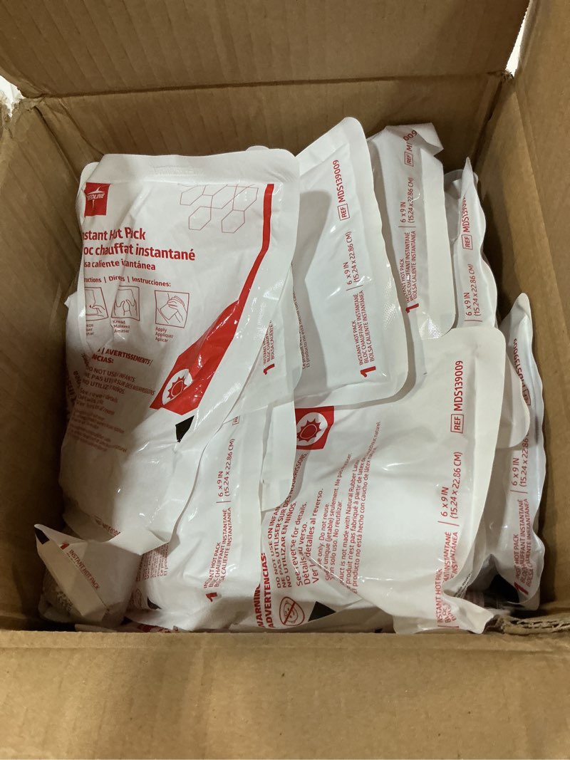 Condition photo showing New/Like New for medline instant hot pack, 6 in. x 9 in., case of 24