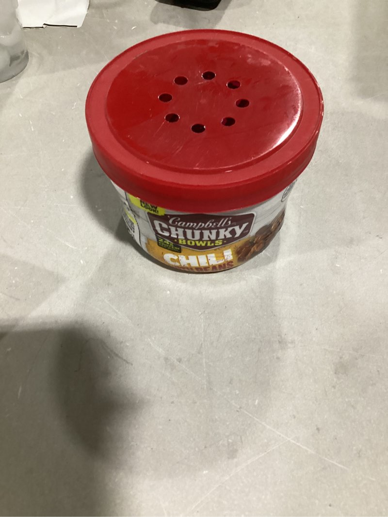 Condition photo showing Good Condition for Campbell's Chunky Chili with Beans, 15.25 oz. Microwavable Bowl Chili With Beans 15.2 Ounce (Pack of 1)