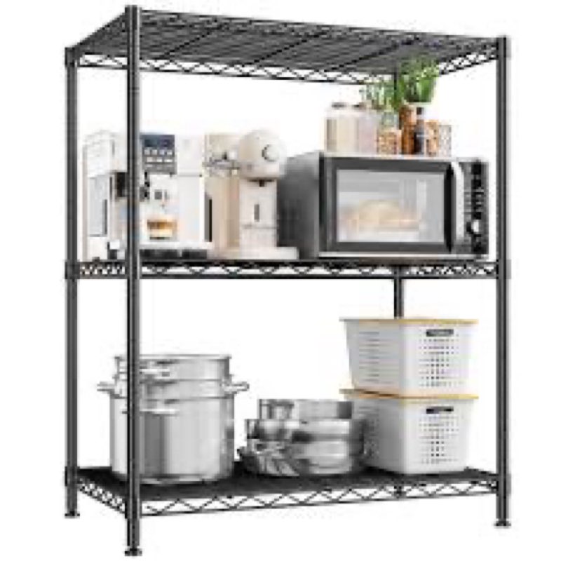 durayloly 3 tier metal wire storage shelves,adjustable small wire shelving unit,utility storage rack