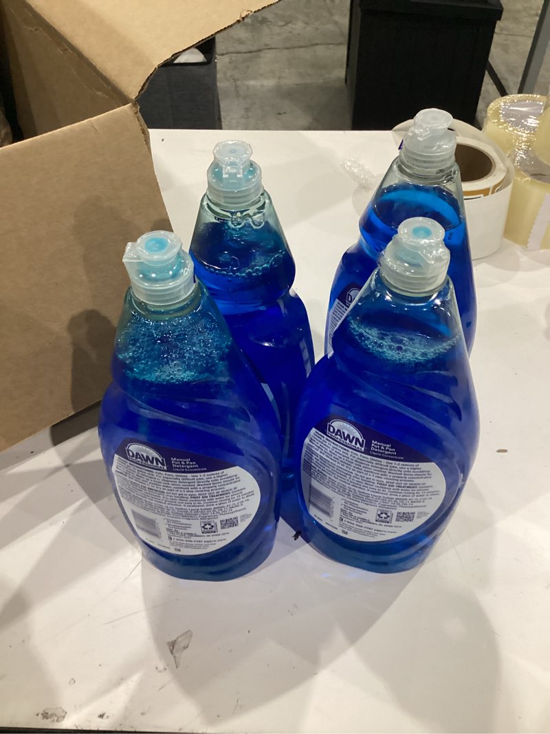 Condition photo showing As Is for p&g dawn dishwashing liquid soap detergent, bulk degreaser removes greasy foods from pots, pans and dishes in commercial restaurant kitchens, regular scent, 38 oz. (case of 8) (packaging may vary) 37.87 fl oz (pack of 4)