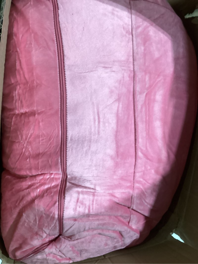 Condition photo showing Good Condition for Nestl Reading Pillow with Shredded Memory Foam, Designed for Sitting Up in Bed and Couch, Back and Arms Adjustable Support for Adult & Teens Backrest Pillows for Reading with Washable Cover Light Pink Standard 18" 27 - Light Pink