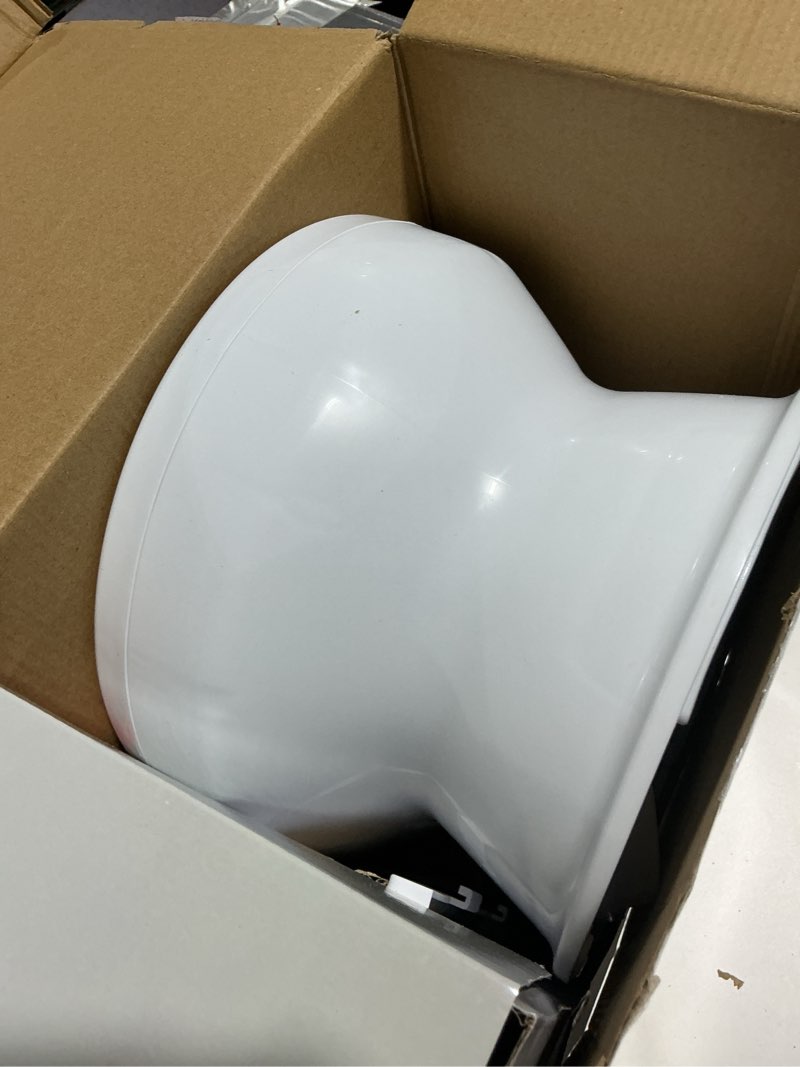 Condition photo showing As Is for Fisher-Price™ 2-N-1 Potty Trainer with Flushing Sounds, Chart & Storage – White Floor Potty Chair with Splash Guard, Removable Ring & Bowl, Patented Snap Safe Ring Technology