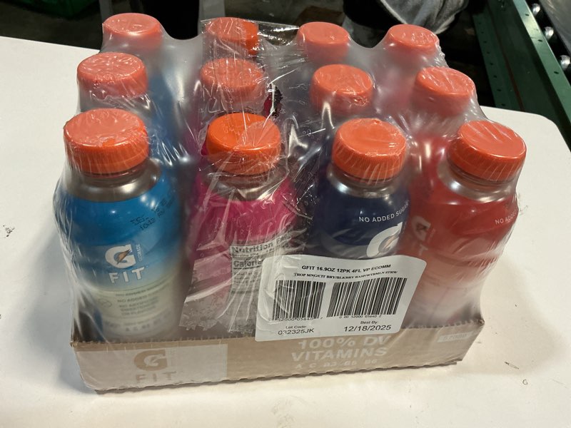 Condition photo showing New/Like New for ((BEST BY/12/18/2025))Gatorade Fit Electrolyte Beverage  Healthy Real Hydration  New 2.0 4 Flavor Variety Pack  16.9.oz Bottles (12 Pack)