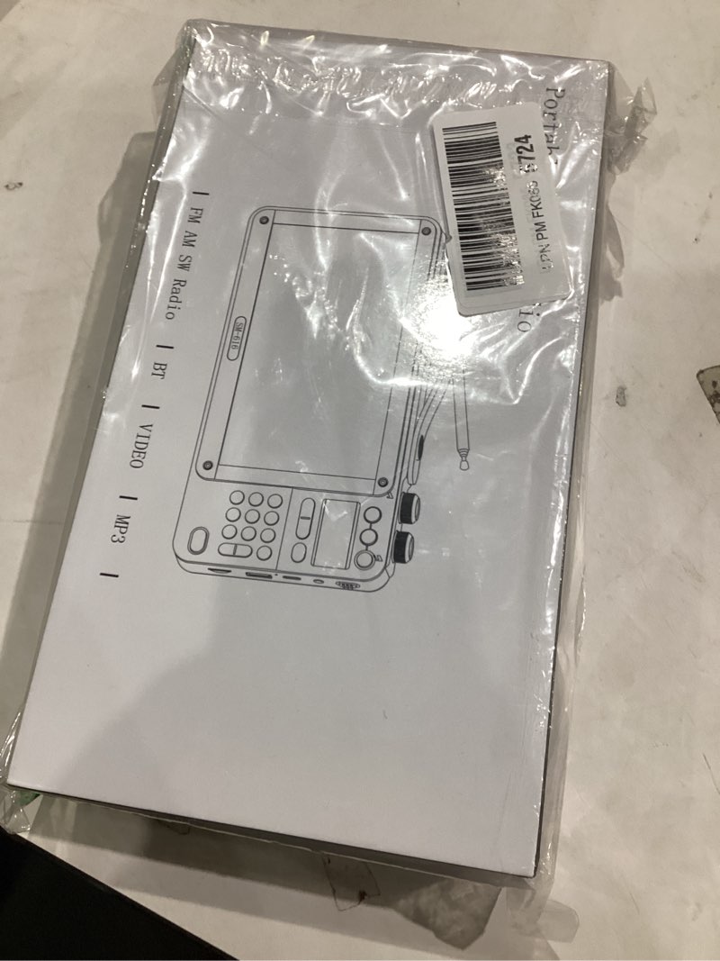 Condition photo showing Good Condition for 720P 7Inch Screen AM FM Movie Video Radio with Bluetooth Speaker, Rechargeable Digital Shortwave MP3 MP4 Player Radio, Support USB/Micro SD Card, Loud Speaker and Headphone Jack (NO TV) Grey