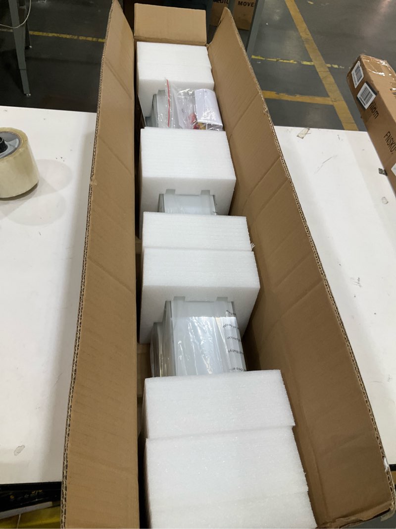 Condition photo showing Good Condition for led bathroom light fixtures over mirror 32” vanity light with milky white lampshade 4000k daylight chrome finishing bath bar (chrome) chrome 32 inch