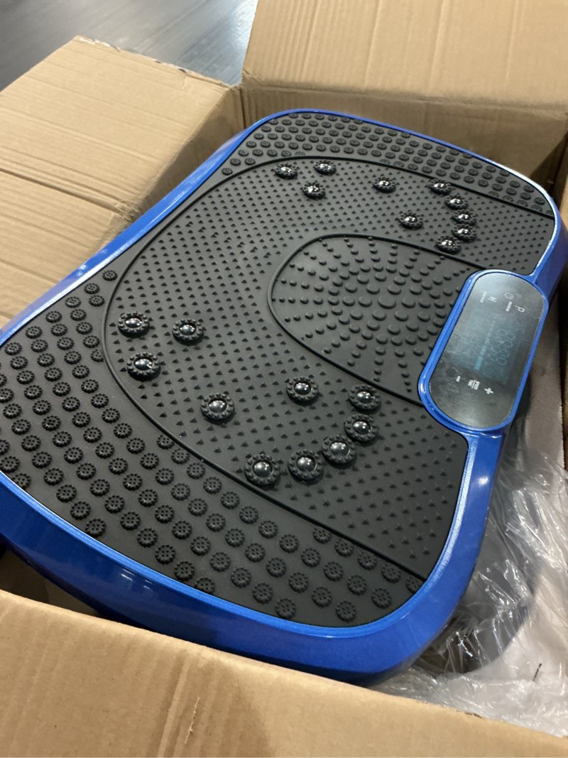 Condition photo showing Good Condition for vibration plate exercise machine, vibrating fitness platform for blue