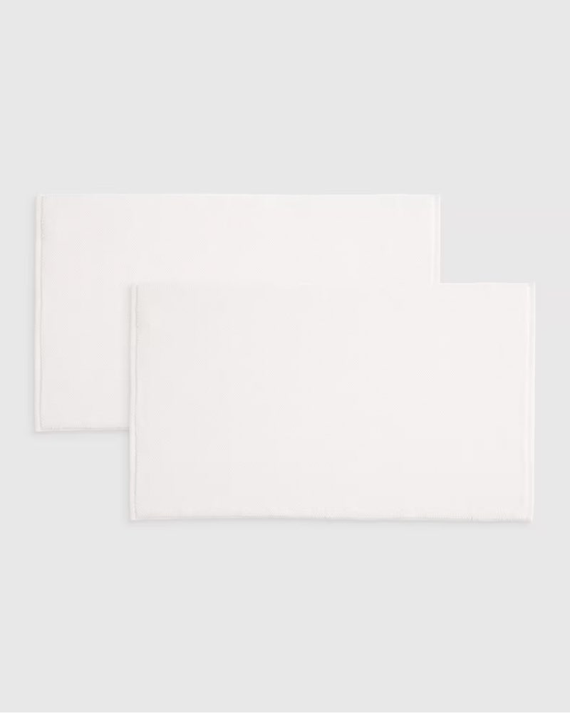 quince turkish cotton bath mat bundle color:white