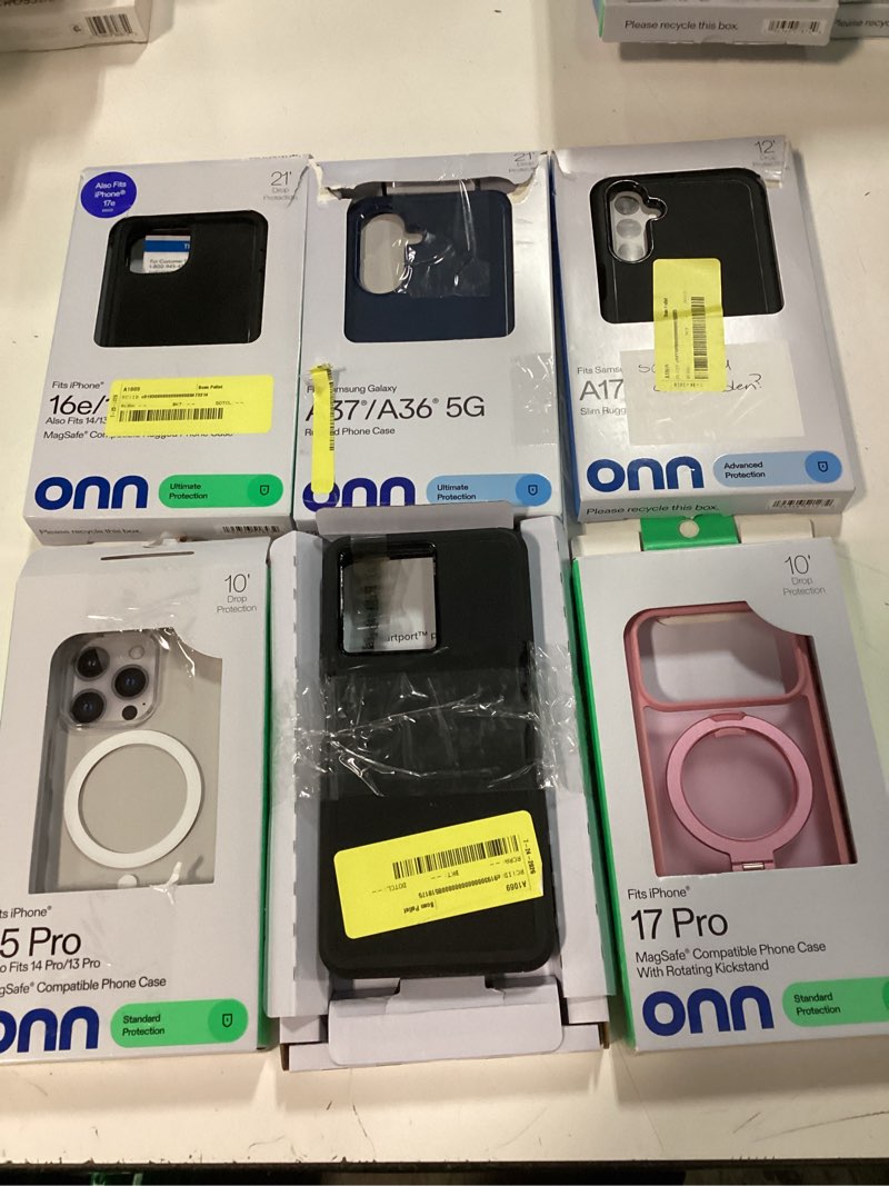 Condition photo showing As Is for assorted cellphone iphone/andorid/galaxy case covers & accessories
