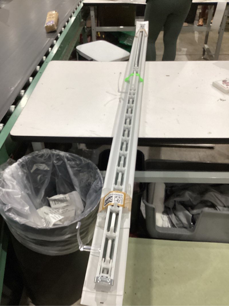 Condition photo showing As Is for project source light filtering vertical 3.5-in slat width 78-in x 84-in cordless white vinyl light