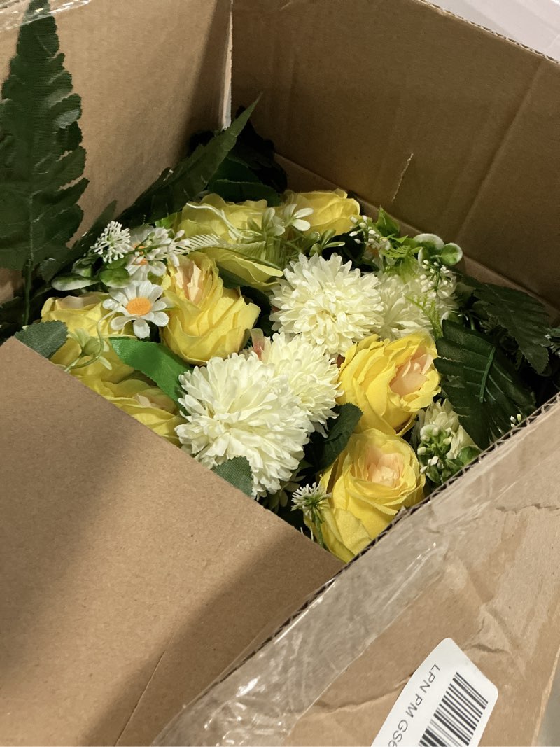 Condition photo showing New/Like New for wocst cemetery flowers for graves cemetery saddles for headstones silks grave roses for outdoor grave decorations weatherproof,no-fading yellow