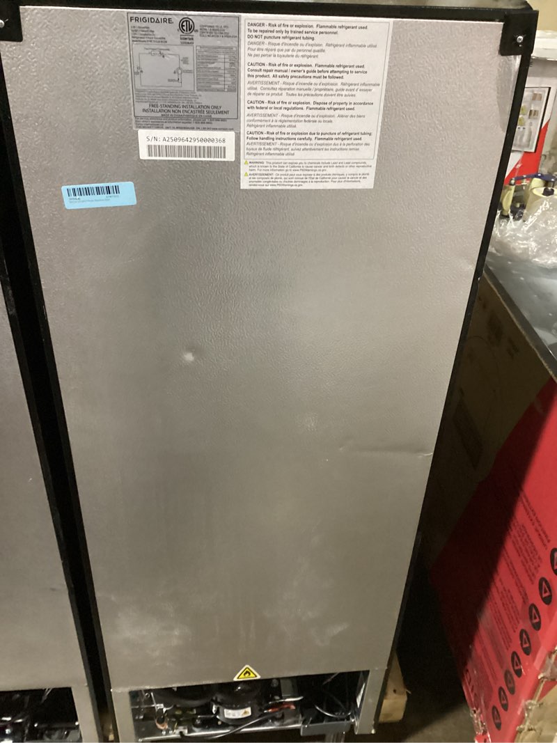 Condition photo showing Good Condition for (Similar to) Frigidaire Upright Freezer, 6.5 cu. ft., Deep Freeze, Vinyl Coated Metal with Wire Shelving, Compact for Kitchen, RV, Dorm, Cabin, and Trailer, Platinum Design Series, Silver - 21D x 23W x 56H 6.5 cu ft