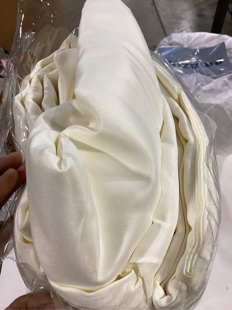 Condition photo showing Good Condition for brillmax 4 pack ivory tablecloths 90x156 for 8ft rectangle tables | 150 gsm polyester fabric, floor length drop, water, stain & wrinkle resistant cloth cover for wedding reception banquet party ivory 90x156 in, 4 pack
